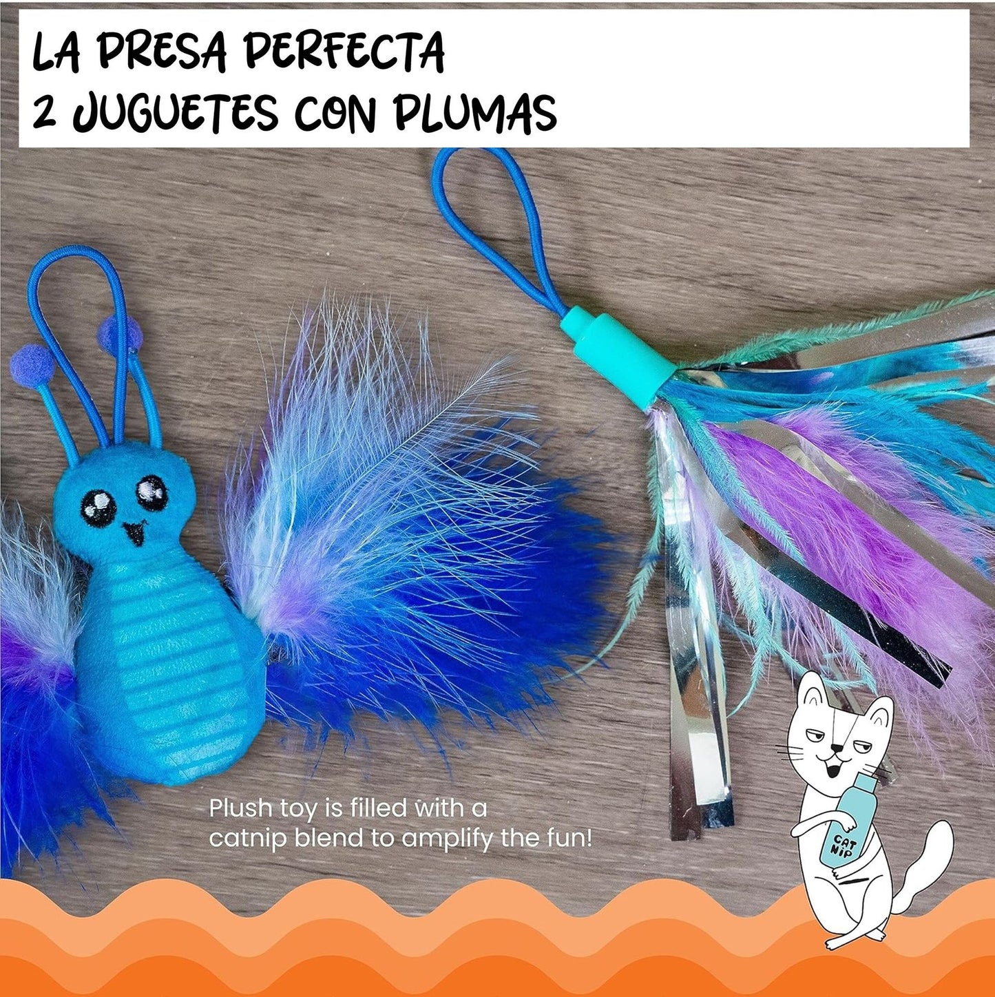 Catstages Catstages Juguete Varita Cola Air Prey Para Gato