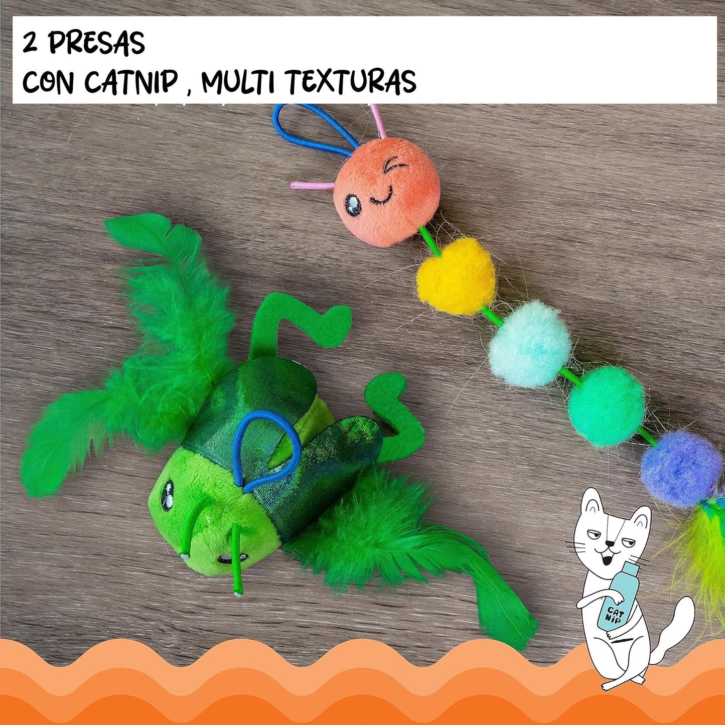 Catstages Catstages Juguete Varita Cola Ground Prey Para Gato