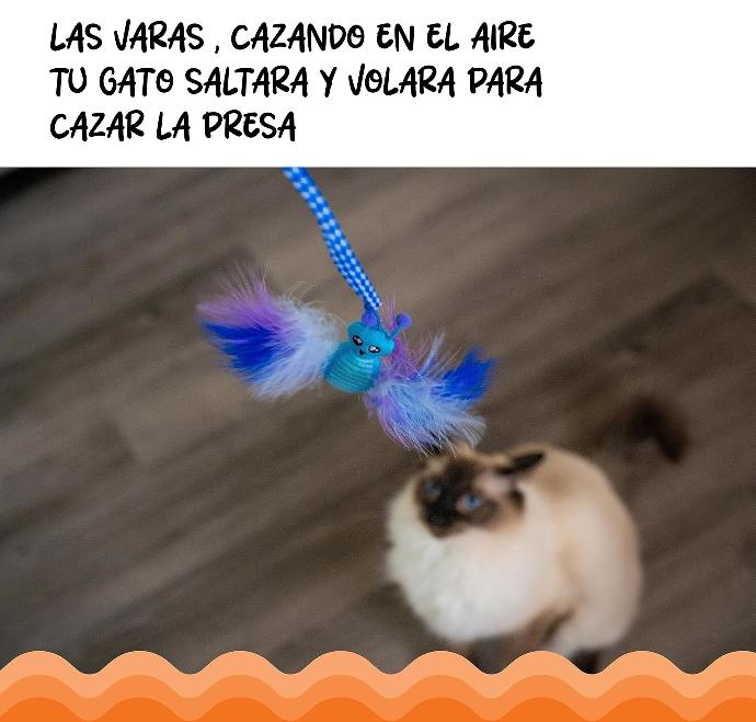 Catstages Catstages Juguete Varita Cola Air Prey Para Gato